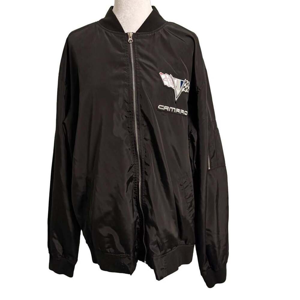 Vintage JH Design GM Chevrolet Camaro Bomber Jacket Black 2XL Performance